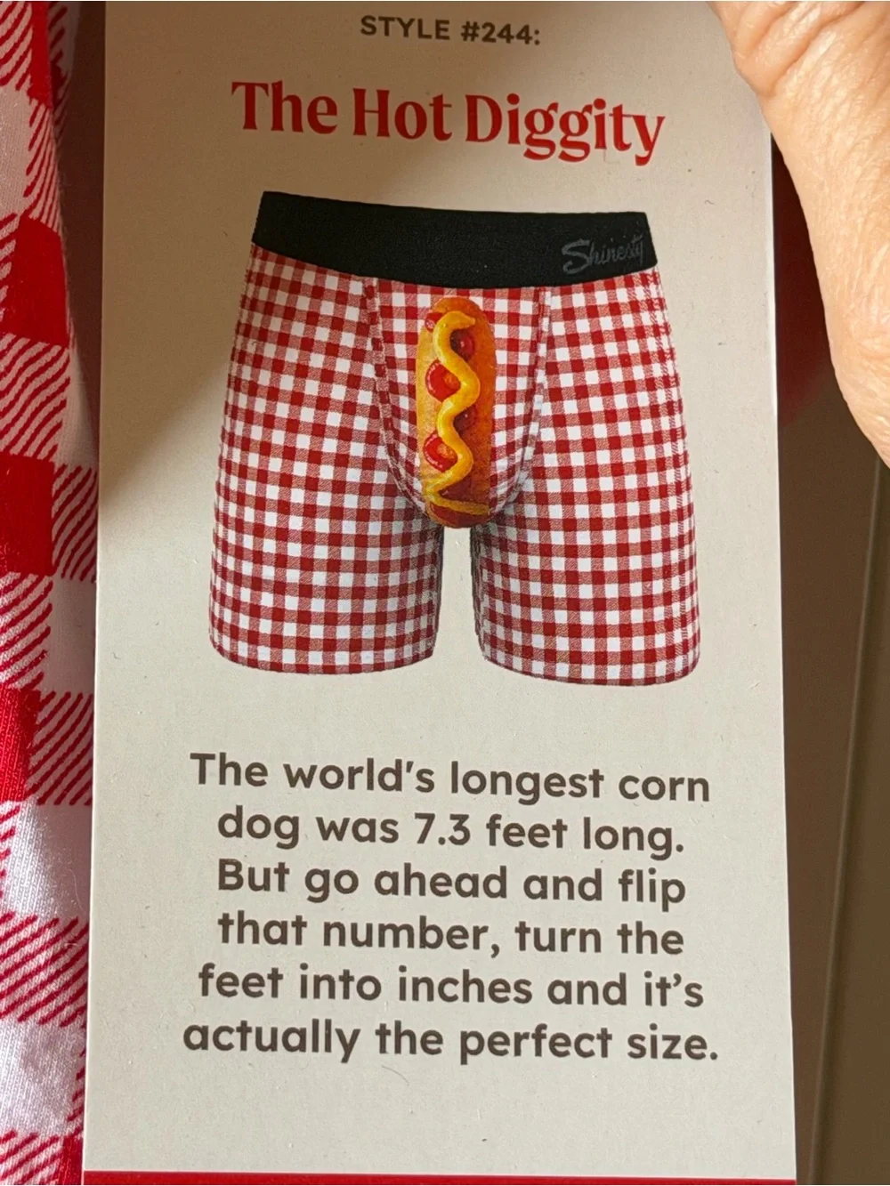 The Hot Diggity Red Gingham Boxer Briefs by Shinesty